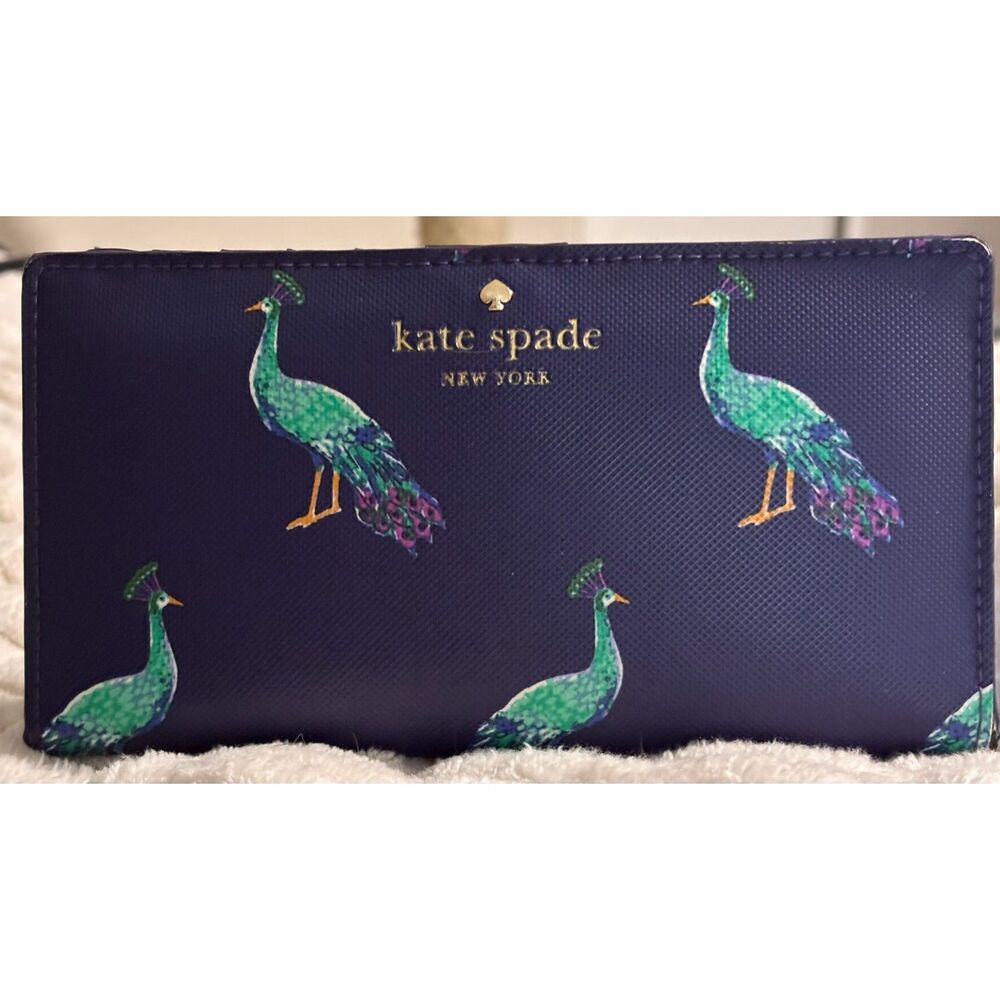 Kate Spade Harding Street Lacey Peacock Zip Around Wallet